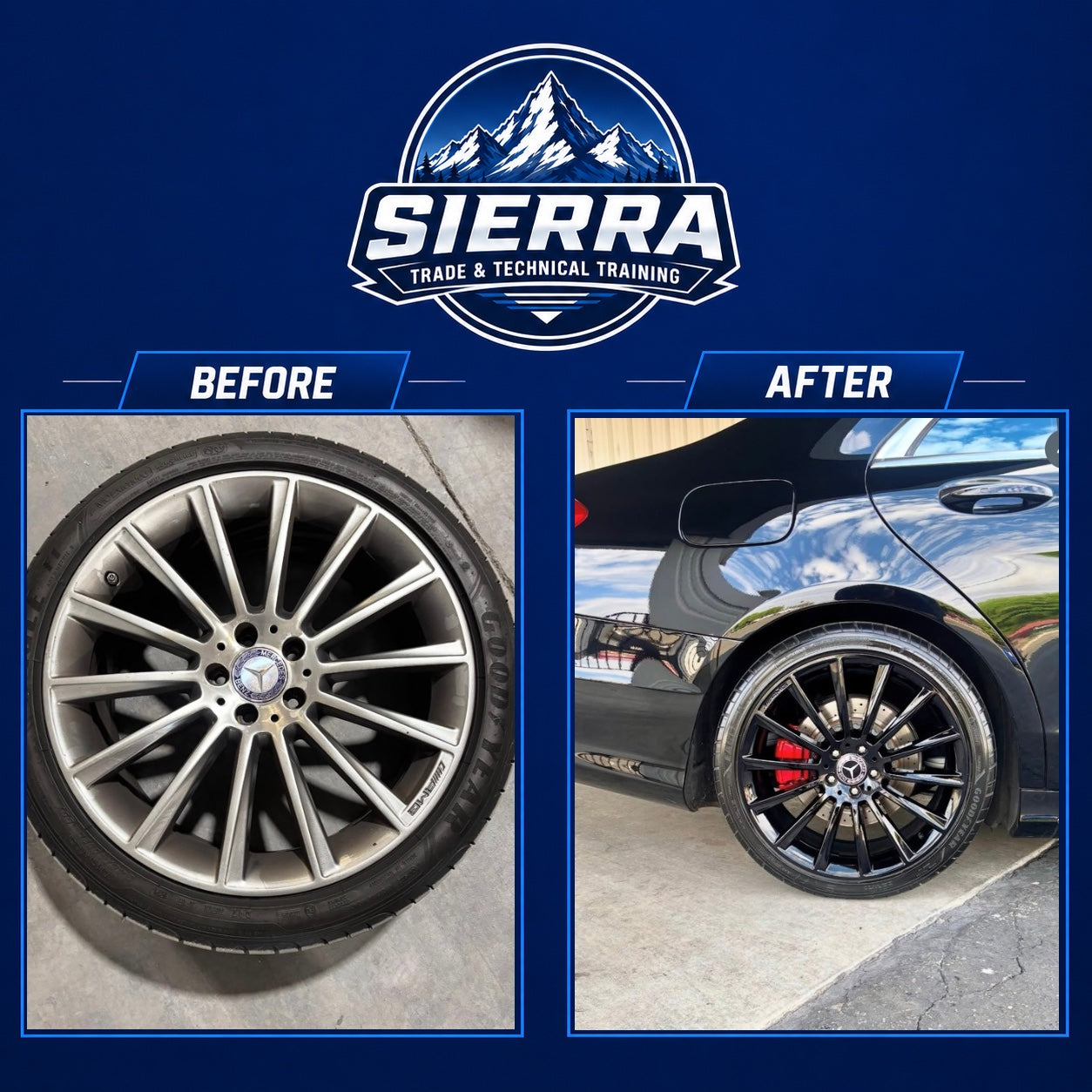 Before and after wheel repair example