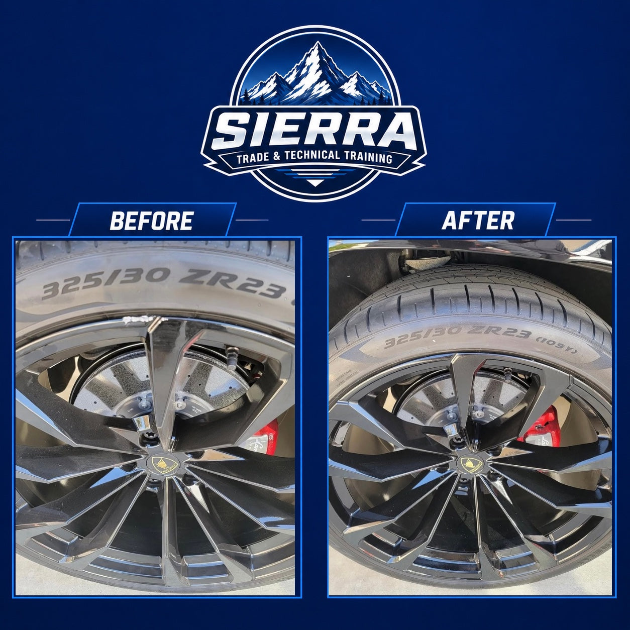 Before and after wheel example